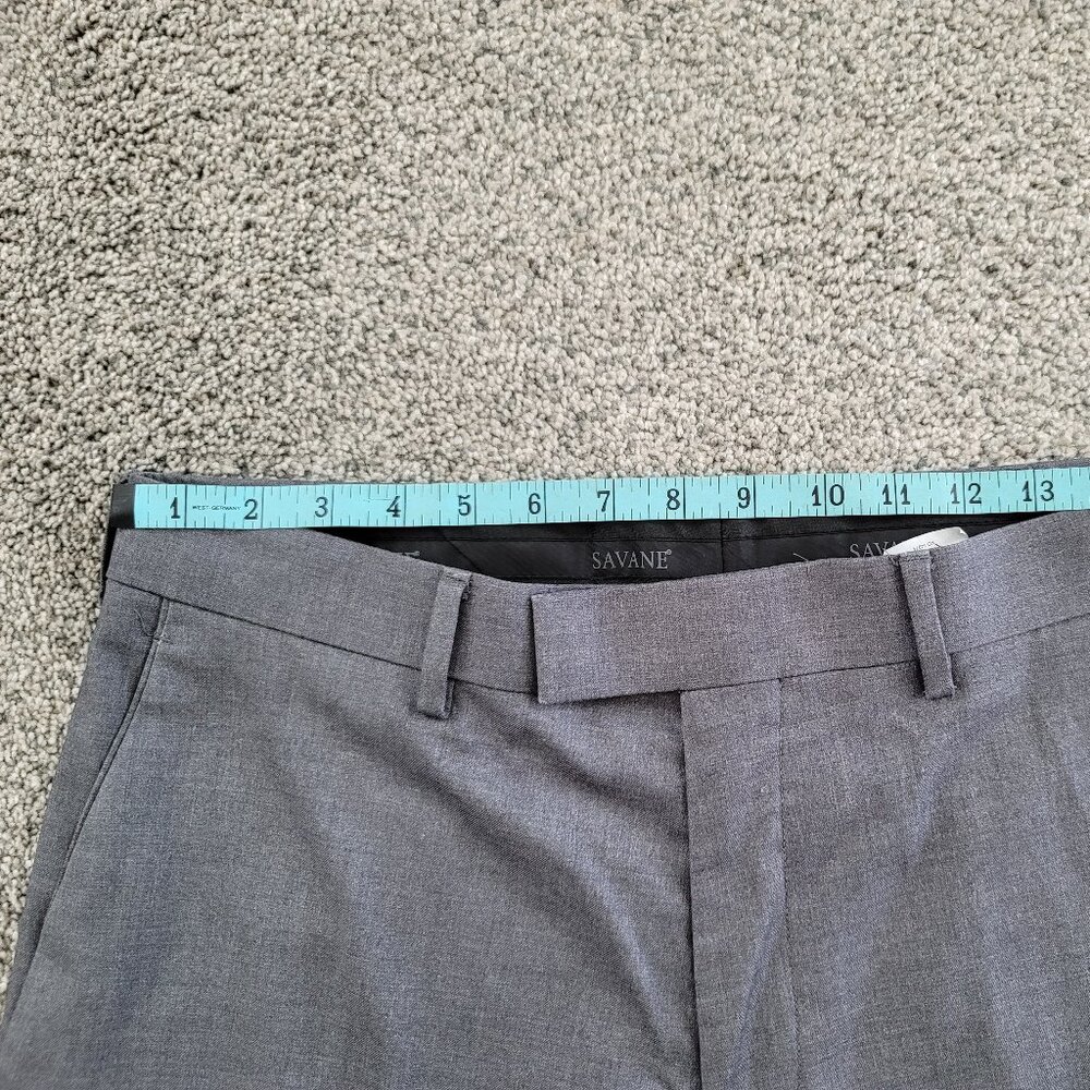 Men's Savane  Grey Dress Pants 33 x32 - Picture 4 of 10
